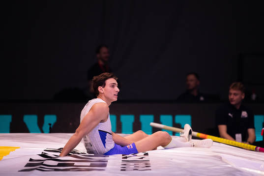 Armand Duplantis of Sweden looks dejected