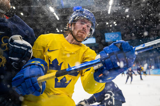 Joakim Nordström of Sweden in an ice hockey preliminary