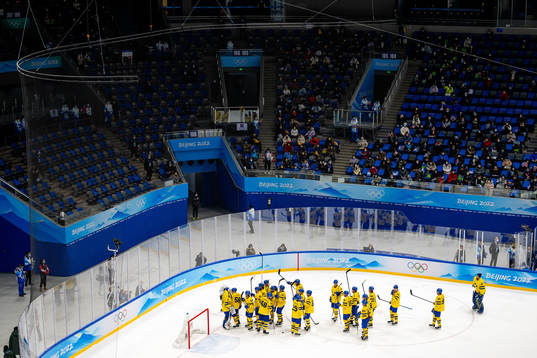 Players of Sweden celebrate