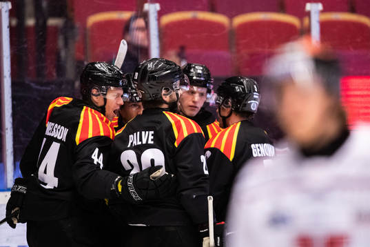 Brynäs spelare jublar