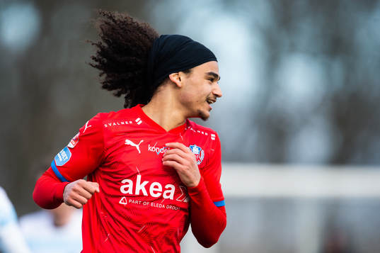 Helsingborgs Adam Kaied jublar