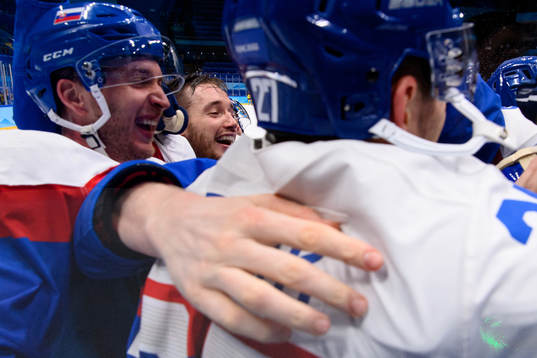 The players of Slovakia celebrate