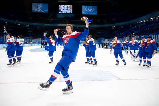 The players of Slovakia celebrate