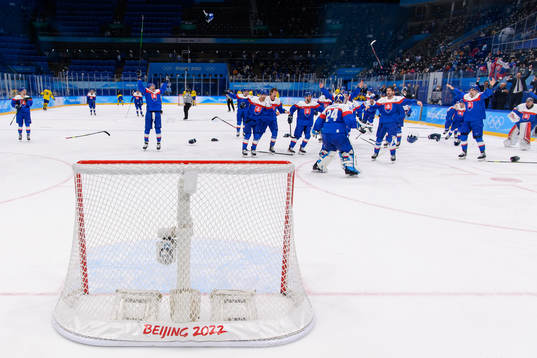 The players of Slovakia celebrate