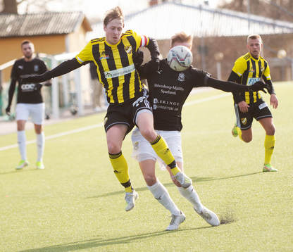 IFK Hässleholms Robin Strömberg i träningsmatchen mellan