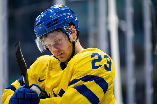 Lucas Wallmark of Sweden looks dejected