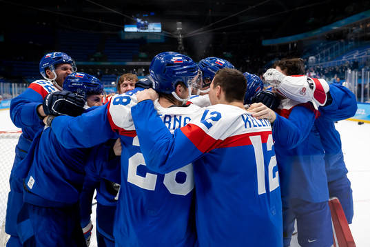 The players of Slovakia celebrate