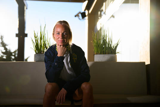 Caroline Seger pose for a portrait
