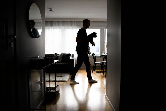 GAIS Gustav Lundgren med sin hund Harry