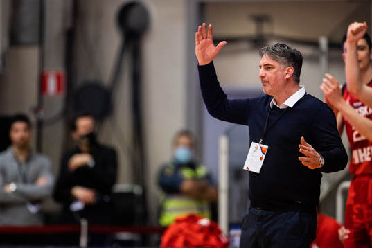 Head coach Damir Mulaomerovic of Croatia
