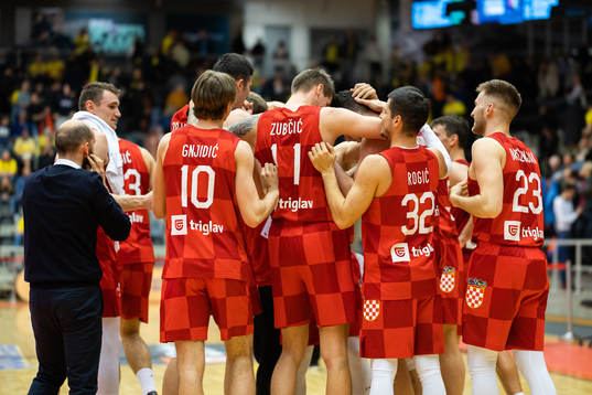 Players of Croatia celebrate