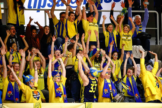 Spectators celebrating