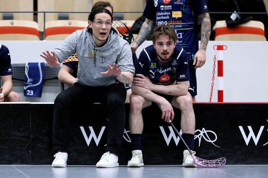 Mullsjös tränare Johan Kihlblom och Kim Ganevik
