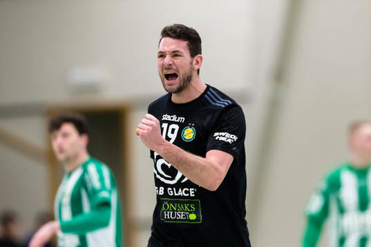 Sävehofs Jonathan Stenbäcken jublar