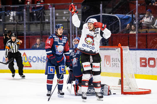 Linköpings Arvid Costmar deppar medan Malmö Redhawks Emil