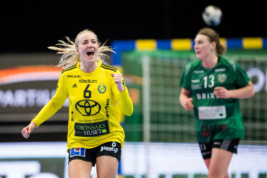 Sävehofs Trine Wacker Mortensen jublar