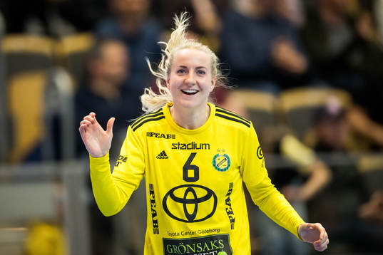 Sävehofs Trine Wacker Mortensen jublar