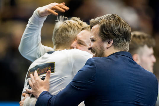 Sportchef Emil Berggren jublar
