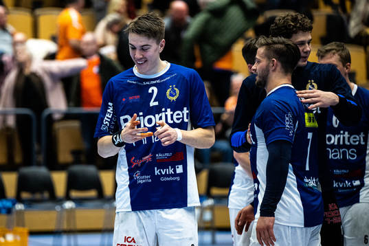 Redbergslids Oskar Joelsson och William Höghielm jublar