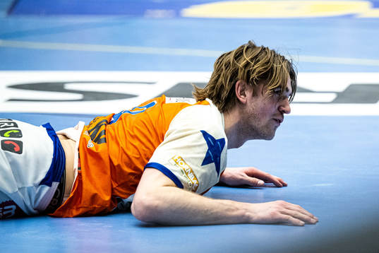 Kristianstads Anton Hallbäck deppar