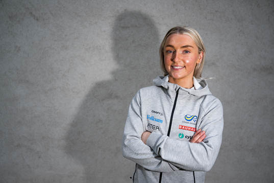 Julia Wennersten of the Swedish athletics team poses for a