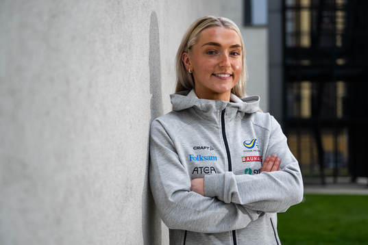 Julia Wennersten of the Swedish athletics team poses for a