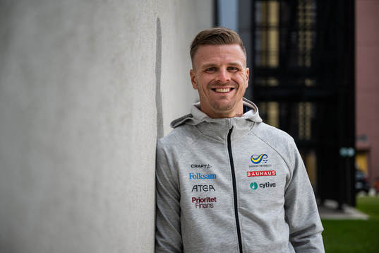 Nick Ekelund-Arenander of the Swedish athletics team poses