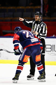 Domare Johan Löfgren som gör sin sista SHL-match