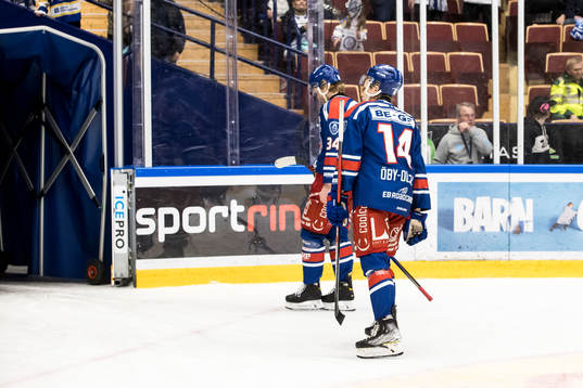 Oskarshamns Mekkel Øby-Olsen och Philip Samuelsson deppar