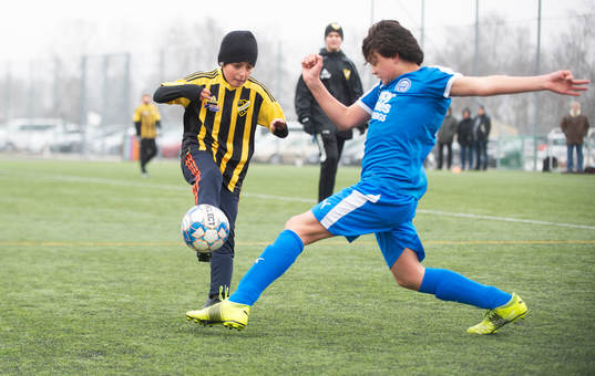 i träningsmatchen för pojkar födda 2011 mellan IFK