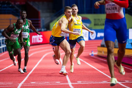 Karl Wållgren and Nick Ekelund Arenander of Sweden compete