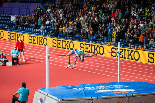 Gianmarco Tamberi of Italy in men’s high jump final