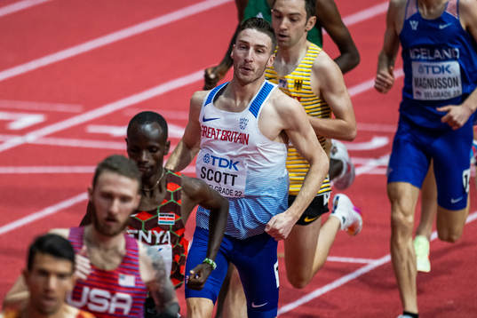 Marc Scott of Great Britain compete in men’s 3000 meter