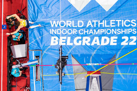 Armand Duplantis of Sweden celebrates