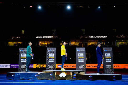 Thiago Braz of Brazil (silver), Armand Duplantis of Sweden