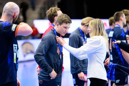 Kristianstads Albin Leyman får en bronsmedalj