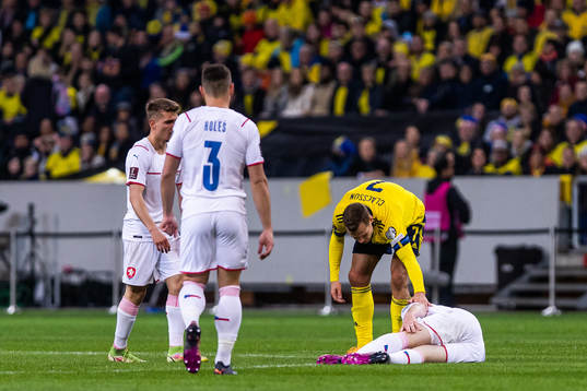 Viktor Claesson of Sweden attends Jakub Brabec of Czech
