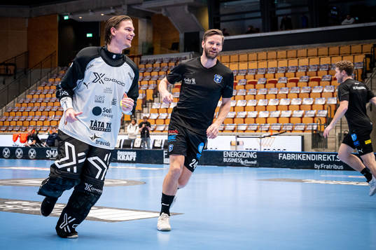 Helsingborgs målvakt Jonathan Edling och Nicklas Lidholm