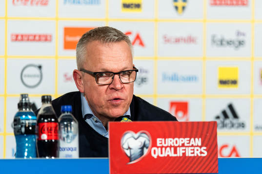 head coach Janne Andersson of Sweden at the press conference