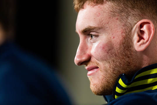 Dejan Kulusevski of Sweden at the press conference