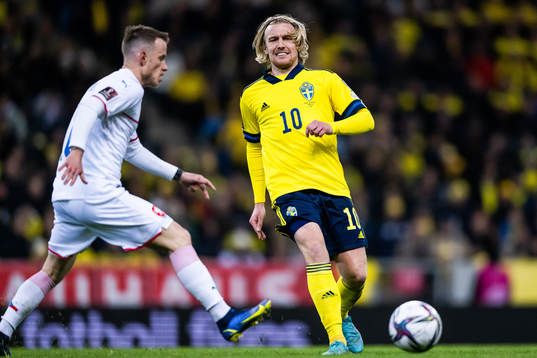 Emil Forsberg of Sweden in pain