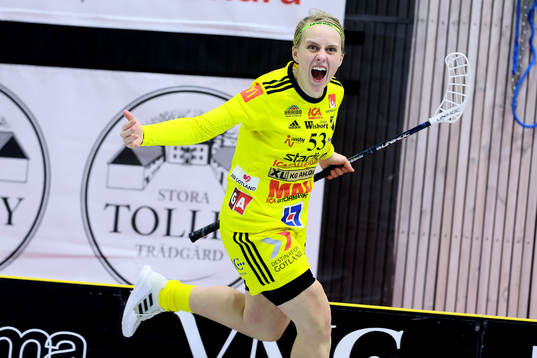 Endres kapten Elin Roos jublar