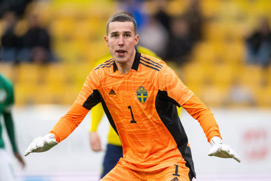 goalkeeper Samuel Brolin of Sweden