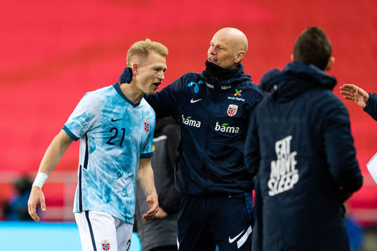Andreas Hanche-Olsen and Ståle Solbakken, head coach of