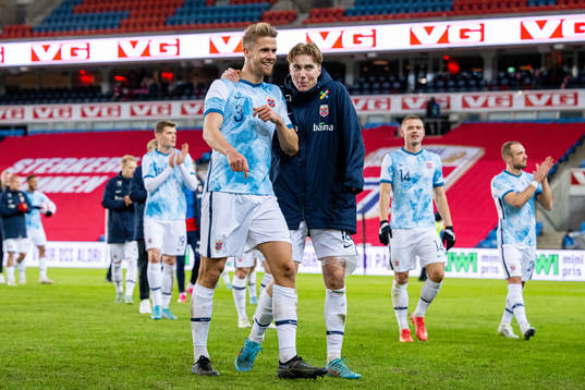 Kristoffer Ajer and Kristian Thorstvedt of Norway
