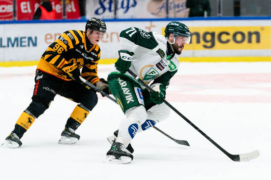 Skellefteås Rickard Hugg och Färjestads Jesse Virtanen