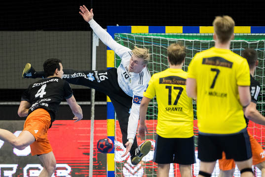 Samuel Zehnder of Kadetten Schaffhausen and goalkeeper