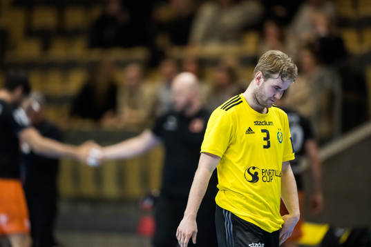 Emil Berlin of Sävehof looks dejected