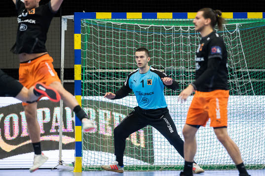 goalkeeper Kristian Pilipovic of Kadetten Schaffhausen