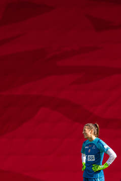 Goalkeeper Cecilie Fiskerstrand of the Norwegian women's